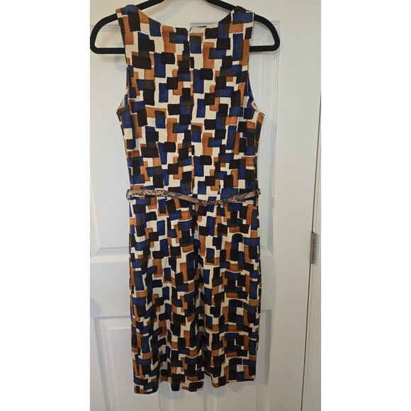 NWT Mango Suit Dress Geometry Pattern Elegant/belt Sz S Casual Formal Business - Picture 8 of 15